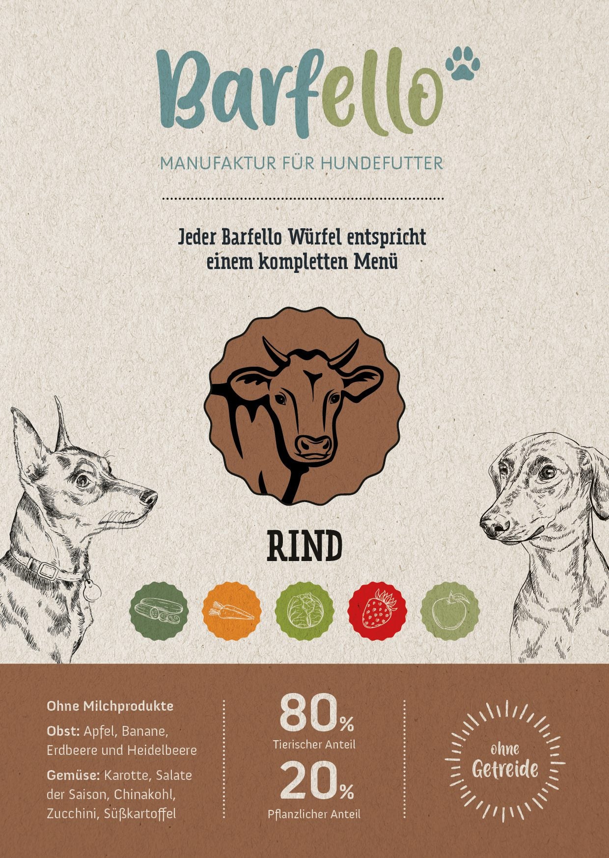 ! XXL Blöcke !   Rind ohne Getreide