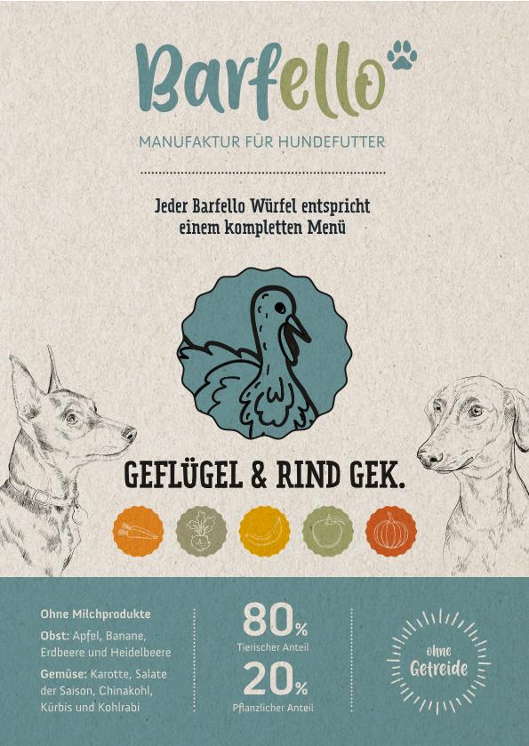 Gekochte Pute & Rind ohne Getreide, neue schmackhaftere Herstellung!