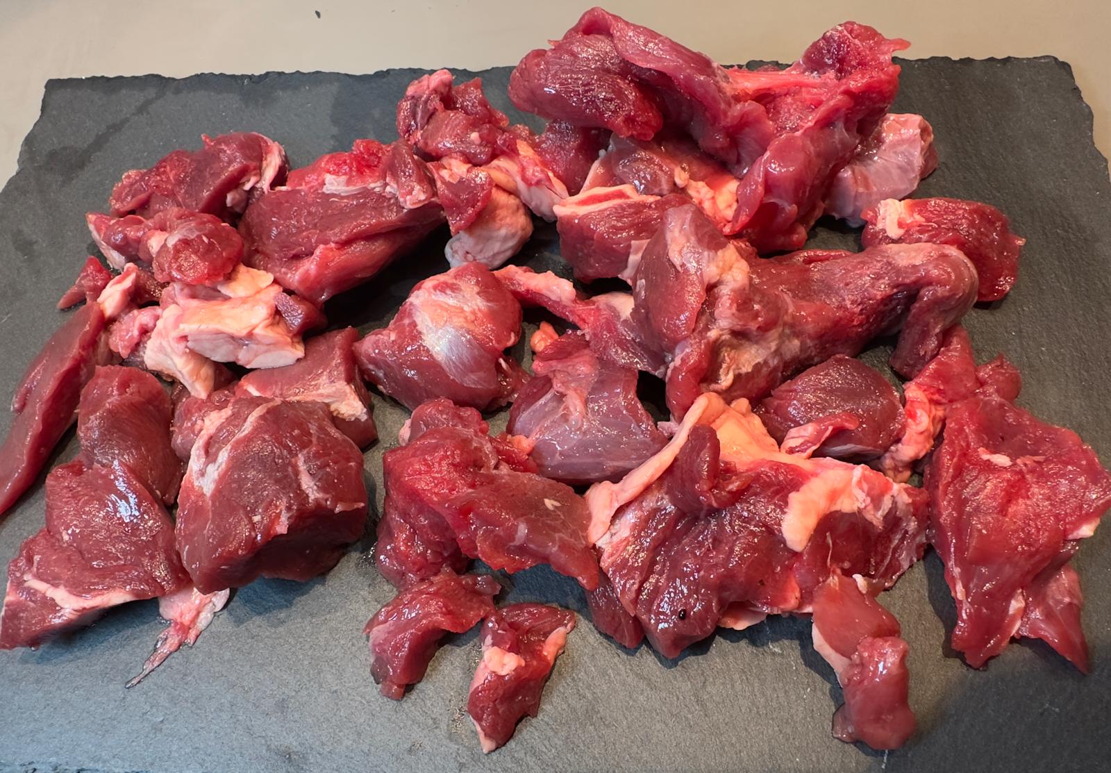 Wildhasen Fleisch in Würfeln