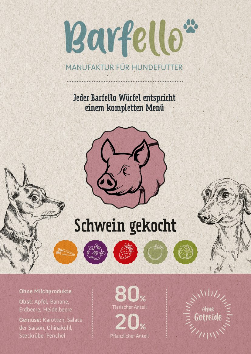 Gekochtes Schwein ohne Getreide
