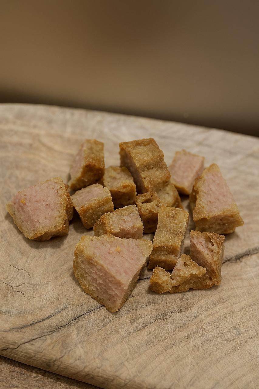 Fleischige Hundekuchen mit Ei und Dinkelgrieß á 70g